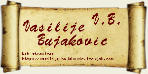 Vasilije Bujaković vizit kartica